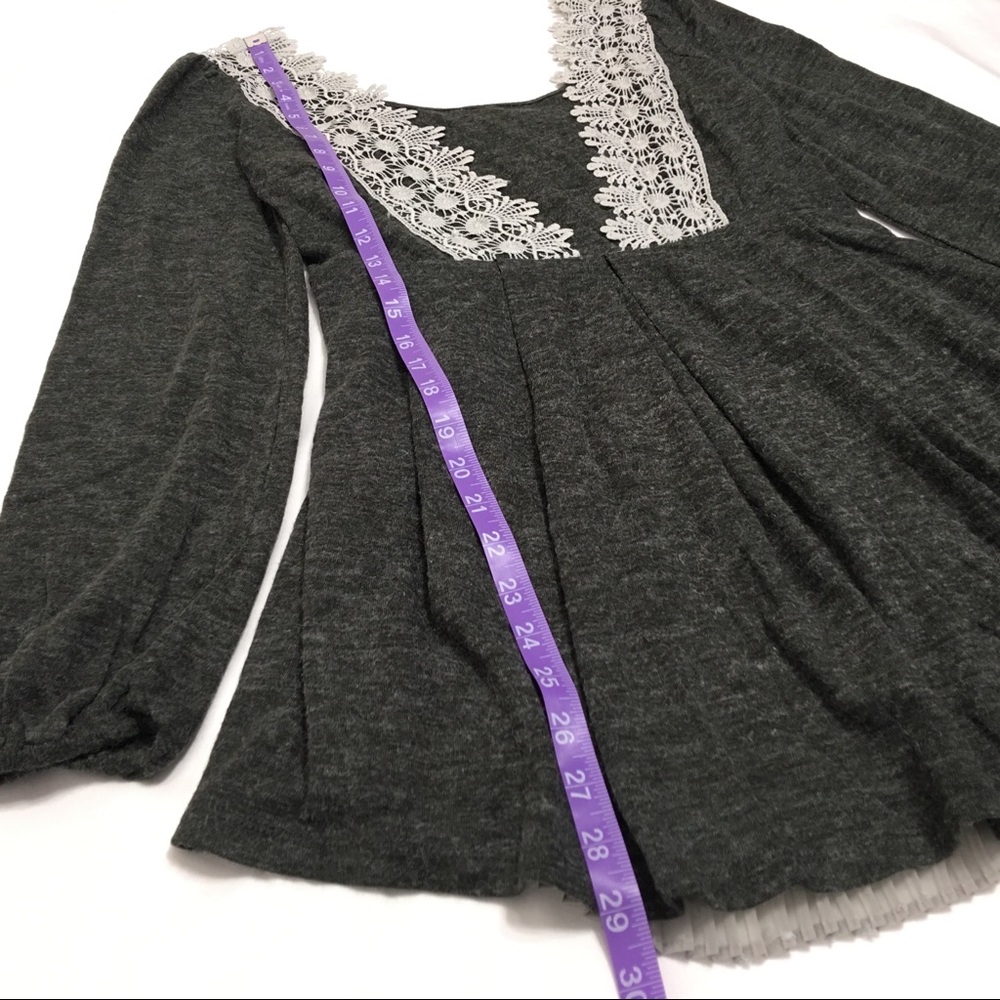 Anthropologie Ryu Lace Up Back Tunic Blouse Size S - Picture 6 of 8